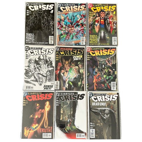 20 - IDENTITY CRISIS comic range 2011-2013, to include; #1 (3 examples, different cover art), #2 (2 examp... 