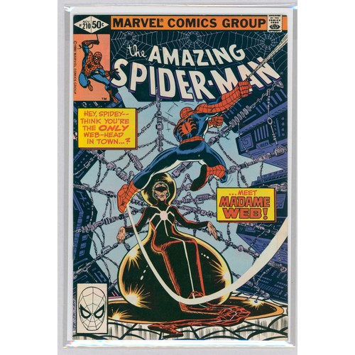 55 - THE AMAZING SPIDER-MAN #210 (Nov 1980, Marvel) – Key Issue: First Appearance of Madame Web, Key Issu... 