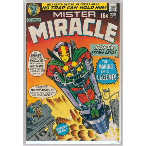 32 - MISTER MIRACLE #1 - (Apr 1971, DC) – Jack Kirby & Marv Wolfman. Boarded.