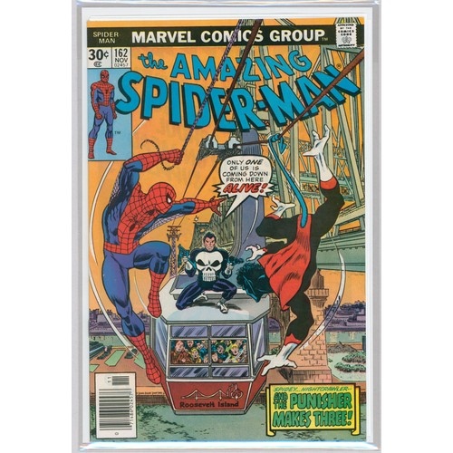 54 - THE AMAZING SPIDER-MAN #162 (Nov 1976, Marvel) – First full appearance of Jigsaw and Dr Maria Madiso... 