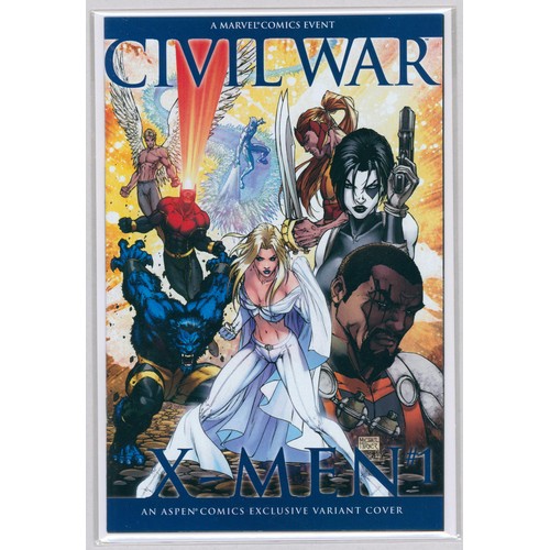 15 - CIVIL WAR: X-MEN #1 (Aspen Comics Exclusive Variant Cover) – (Sep 2006, Marvel). Boarded.