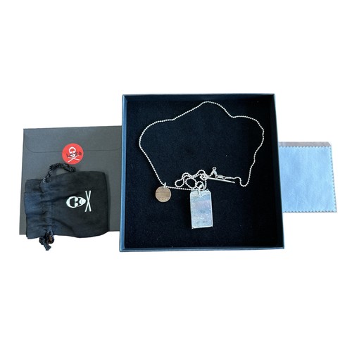 17 - Roger Taylor - Taylored of London sterling silver dog tag set. Hand-made hallmarked sterling silver ... 