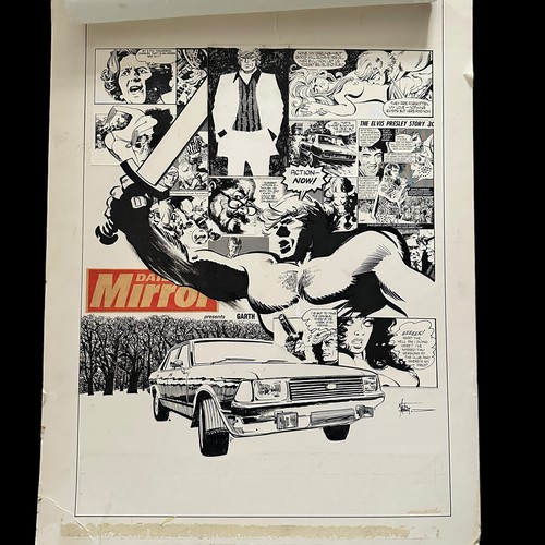 490 - Garth - Original collage by Martin Asbury ( the last Garth artist) for the Daily Mirror. Dated 1976 ... 