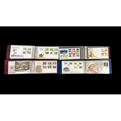 214 - Collection of FDC’s in 12 half binders with Jersey, Guernsey, Alderney c1996-c2010, IOM c1996-2006, ... 