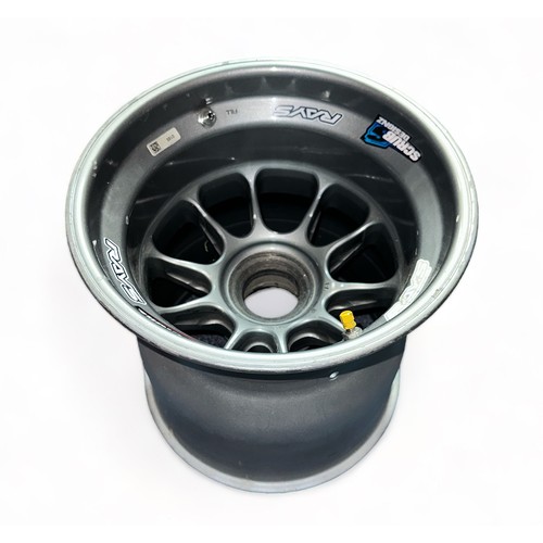 227 - Race wheel coffee table, generally excellent to good plus, used Rays Engineering Scrubsdesignz alloy... 