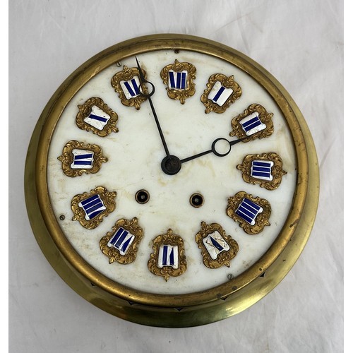 196 - 19th century French wall clock, marked on movement 'Japy Freres, exposition 1855, Grande Med D'Honne... 