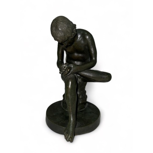 386 - After the antique, Italian Grand Tour bronze statue of ' Spinario ' The Thorn Puller or Boy with Tho... 