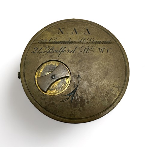 362 - 19th / 20th Century brass J. H. Steward cased stopwatch, enamel face with twist turn to reverse. Fac... 