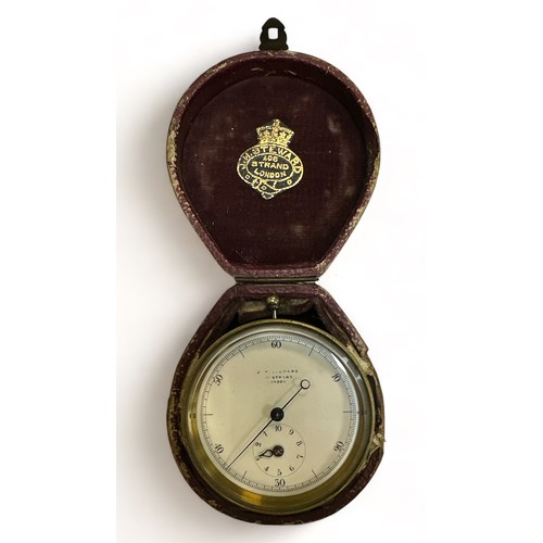 362 - 19th / 20th Century brass J. H. Steward cased stopwatch, enamel face with twist turn to reverse. Fac... 