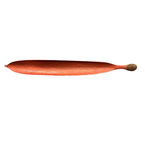 321 - Aboriginal carved wooden Woomera, (spear thrower)  possibly Mulga wood, coated in Red Ochre 86 x 10.