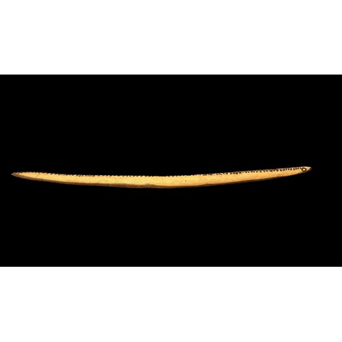 323 - Four Aboriginal Carved Wooden Snakes: The first 92cm in length decorated with poker work dashes and ... 