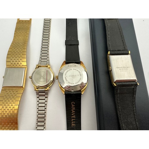 100 - Four Avia watches. Includes an Avia tank watch (boxed), an Avia Matic 17 jewel watch, a gents quartz... 