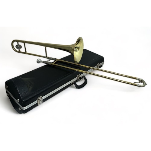 373 - A Besson 600 Trombone by Boosey & Hawkes London in a Hardback fitted case. Come with a Denis. Wick. ... 