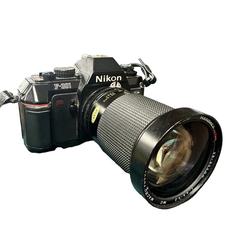 356 - Nikon F-301 Camera With Lenses & Accessories. Nikon F-301 Camera with 28-205mm macro lens, plus Niko... 