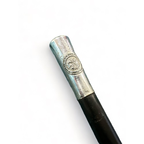 347 - Ebonised sword stick, top ferrule has St Johns Ambulance insignia etched onto ferrule. Length of sti... 