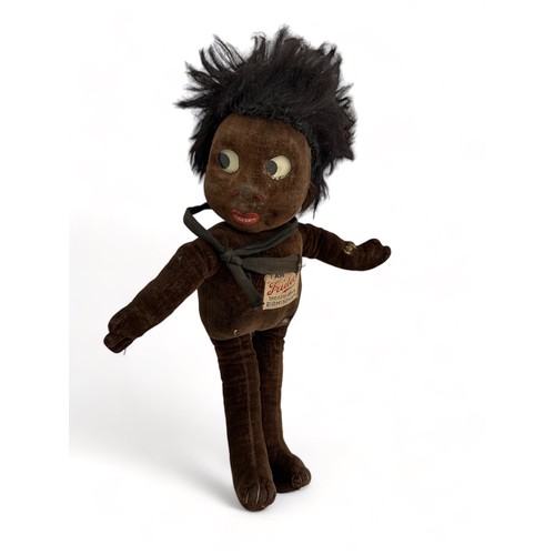 248 - A Chad Valley Man Friday Plush doll, c.1930's.  Label to right foot reads 'Hygenic Toys Made in Engl... 