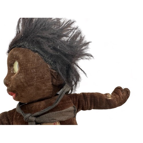 248 - A Chad Valley Man Friday Plush doll, c.1930's.  Label to right foot reads 'Hygenic Toys Made in Engl... 