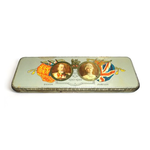 317 - Cadbury Chocolate Tin commemorating King George V Silver Jubilee, still has the original Cadbury Cho... 