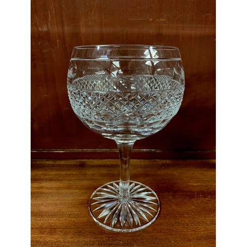 284 - Cumbria Crystal, three items of Cumbria Crystal Grasmere cut glass drinking vessels, to include; Gra... 