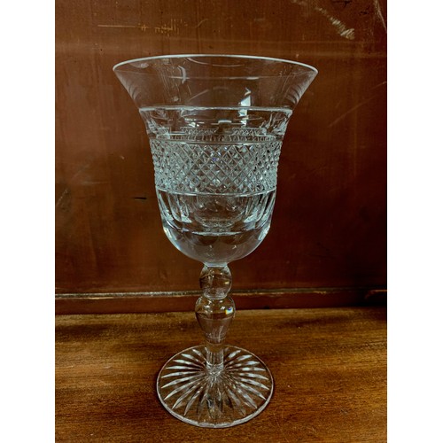 284 - Cumbria Crystal, three items of Cumbria Crystal Grasmere cut glass drinking vessels, to include; Gra... 