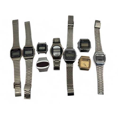 136 - Nine digital watches - untested.