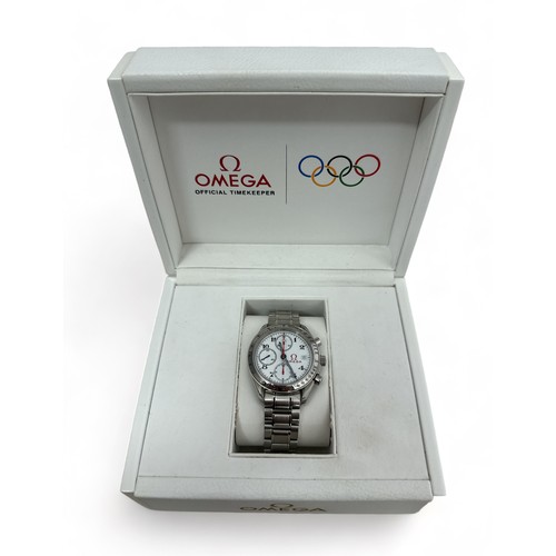 82 - 2008 Beijing Olympics Omega Speedmaster Chronograph.  39mm with full Set of Box, Papers, Warranty Ca... 