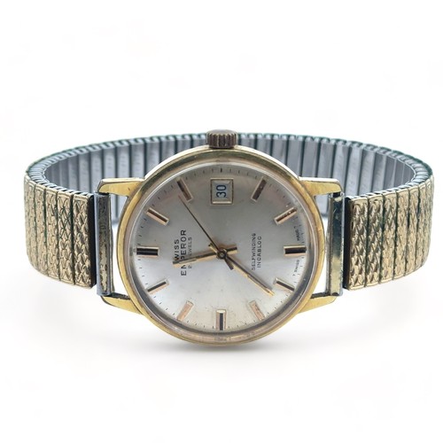 71 - Gents circa 1960s Swiss Emperor automatic watch, 25J movement, on expanding bracelet. Watch working ... 