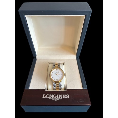 79 - Gents Longines Flagship Quartz, BiMetal, Stainless Steel & Gold Plate. Unworn Condition, Still Has S... 