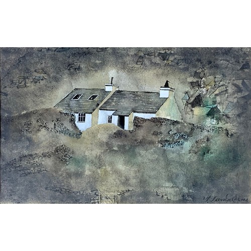 406 - T Leonard Evans (Welsh, 1926-1990), ‘ John Piper’s Cottage ‘ watercolour and ink on paper. Signed T.... 