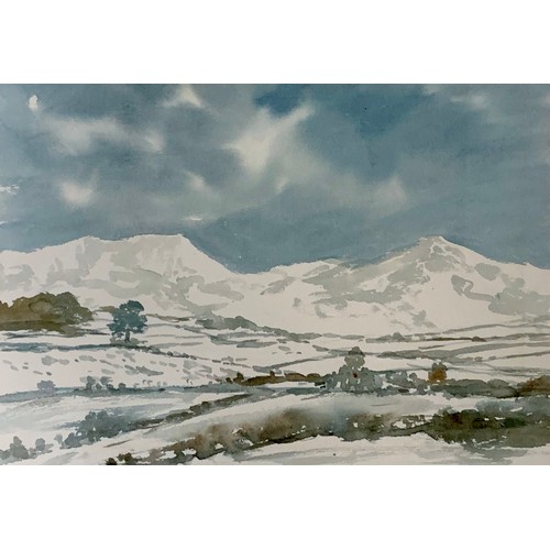 403 - Watercolour on paper of Old Cilgwyn, Newcastle Emlyn, purportedly by a C.C.L. Fitzwilliam (1900-1993... 