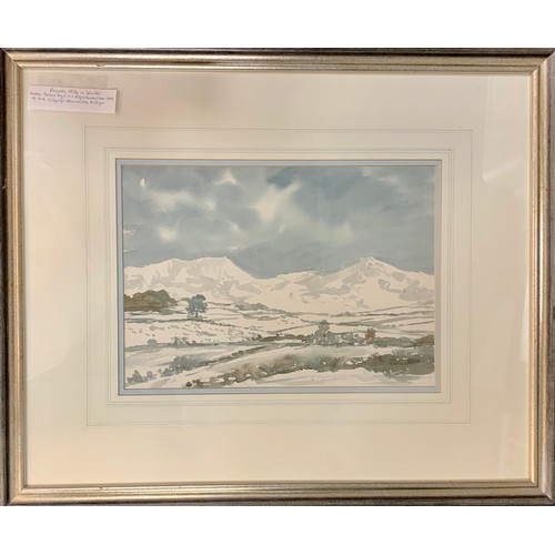 403 - Watercolour on paper of Old Cilgwyn, Newcastle Emlyn, purportedly by a C.C.L. Fitzwilliam (1900-1993... 