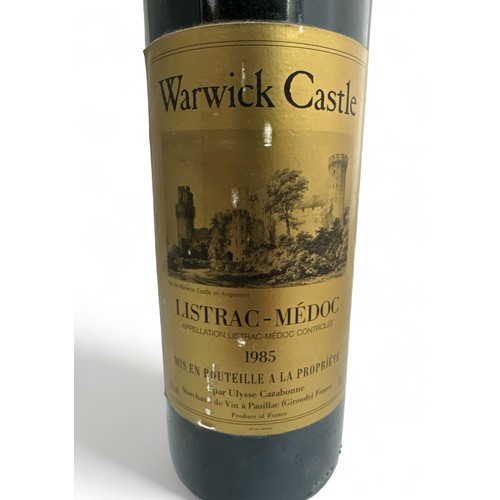 204 - Warwick Castle Listrac-Médoc 1985 75cl red wine. Appellation Listrac-Médoc Controlée, bottled at the... 