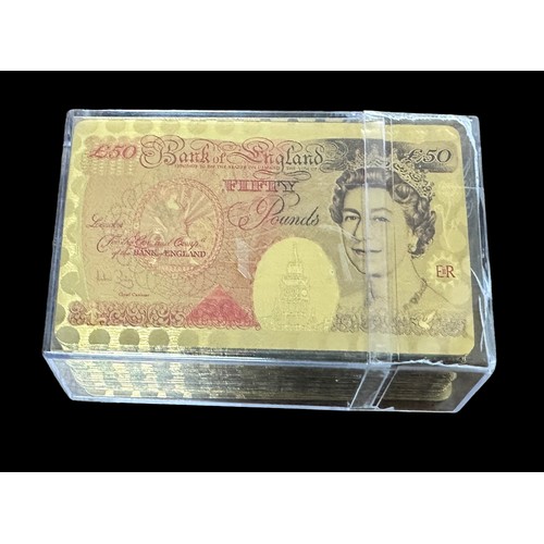 213 - 4x Gold banknotes, most sealed in packets with certificate of authenticity declaring 99.9% 24 carat ... 