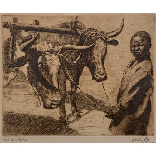 395 - Dorothy Kay (Irish, 1886-1964), ‘ Die Voorlooper ‘ original etching, signed and titled in pencil. Fr... 