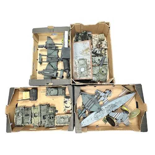 243 - Assortment Of Model Tanks, mainly kit-built with Warhammer, Games Workshop, Tamiya, etc. 60+ differe... 