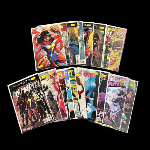 508 - Marvel Comics Ms. Marvel: Numbers 5, 6, 7, 9, 13, 14, 15, 19,  20, 22, 26, 27, 30, 19 variant (14). ... 