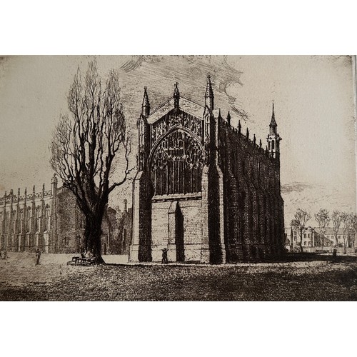 396A - Russell Sidney Reeve (1895-1970), ‘Cheltenham College’, original etching, signed. C. 1930’s original... 