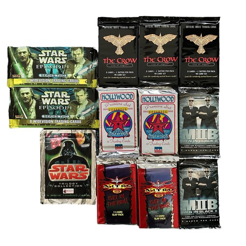 241A - 12x Sealed Packs Of Trade Cards. Includes 2x Star Wars Episode 1 - Series 2. 3x The Crow - City of A... 