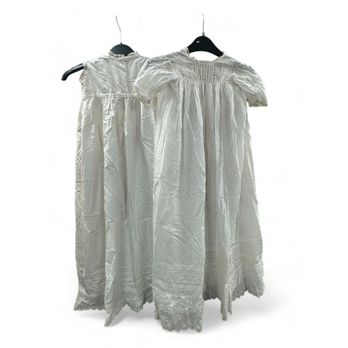 248A - Two late Victorian/ early 20th Century christening gowns and an embroidered christening shawl.