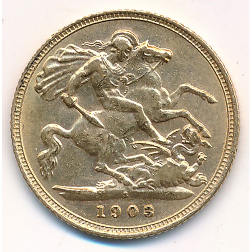 209 - Edward VII 1903S half sovereign fine.