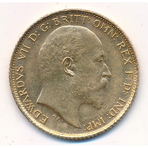 212 - Edward VII 1910S half sovereign fine.