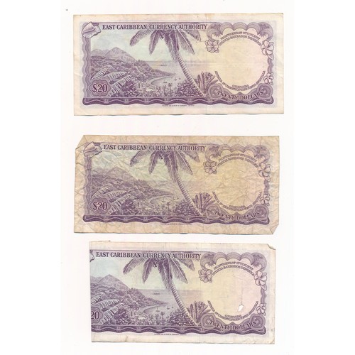 177 - World banknotes (16) in mixed condition with examples from East Caribbean Currency Authority, GB, Sc... 