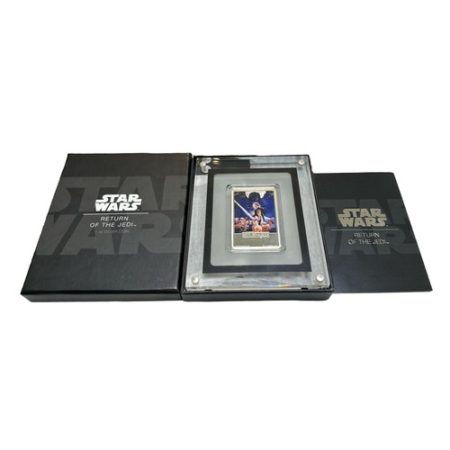 260 - Niue 2017 $2 Star Wars Return Of The Jedi silver proof pictorial coin in box of issue with certifica... 