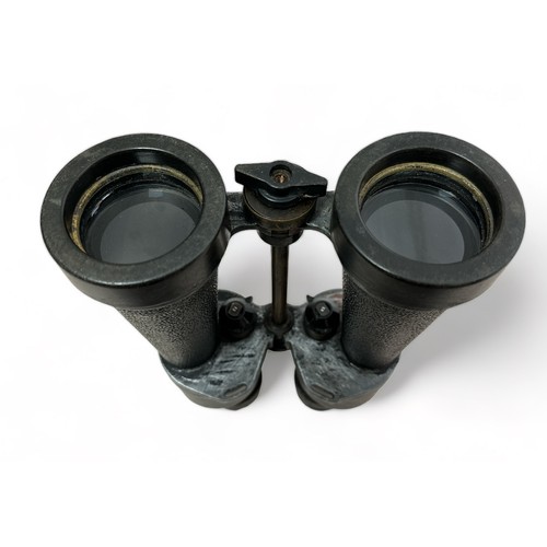 129 - Barr & Stroud CF41 Military Binoculars 7x50 with leather case. Serial Number 64364. Attached ticket ... 