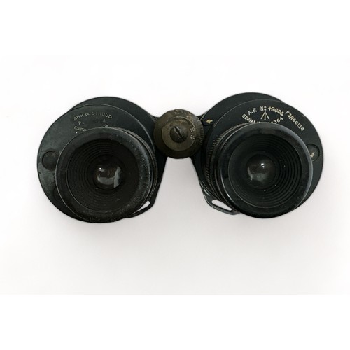 129 - Barr & Stroud CF41 Military Binoculars 7x50 with leather case. Serial Number 64364. Attached ticket ... 