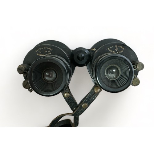 130 - Barr & Stroud CF41 Military Binoculars 7x50 together with leather case. Serial Number 65178 Possibly... 