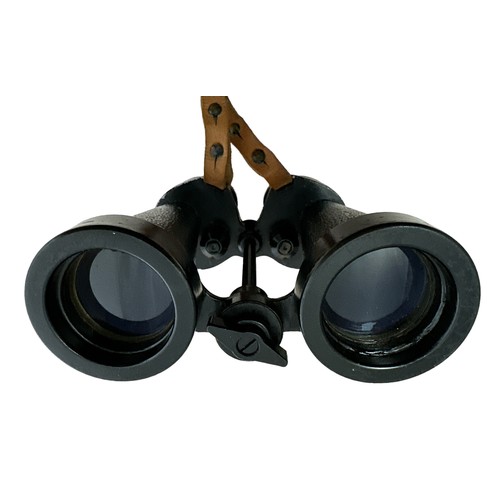 132 - Barr & Stroud CF42 Military Binoculars 7x50 with Leather case. Serial Number 82300. Possibly Royal N... 