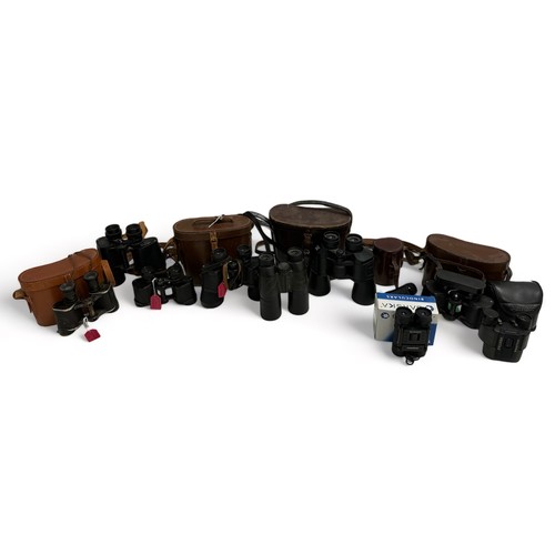 140 - Collection of Binoculars consisting of Barr & Stroud 10x C.F.43 cased, Barr & Stroud 6xC.F.10 cased,... 