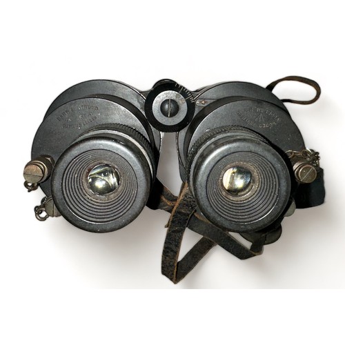 143 - Pair of war issue Barr & Stroud Binoculars 7x50  CF41 serial number 63804 complete with of leather l... 