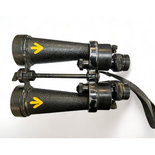 137 - Pair Barr & Stroud Admiralty Binoculars 7x50 CF41. Large yellow arrows on barrels. No case.